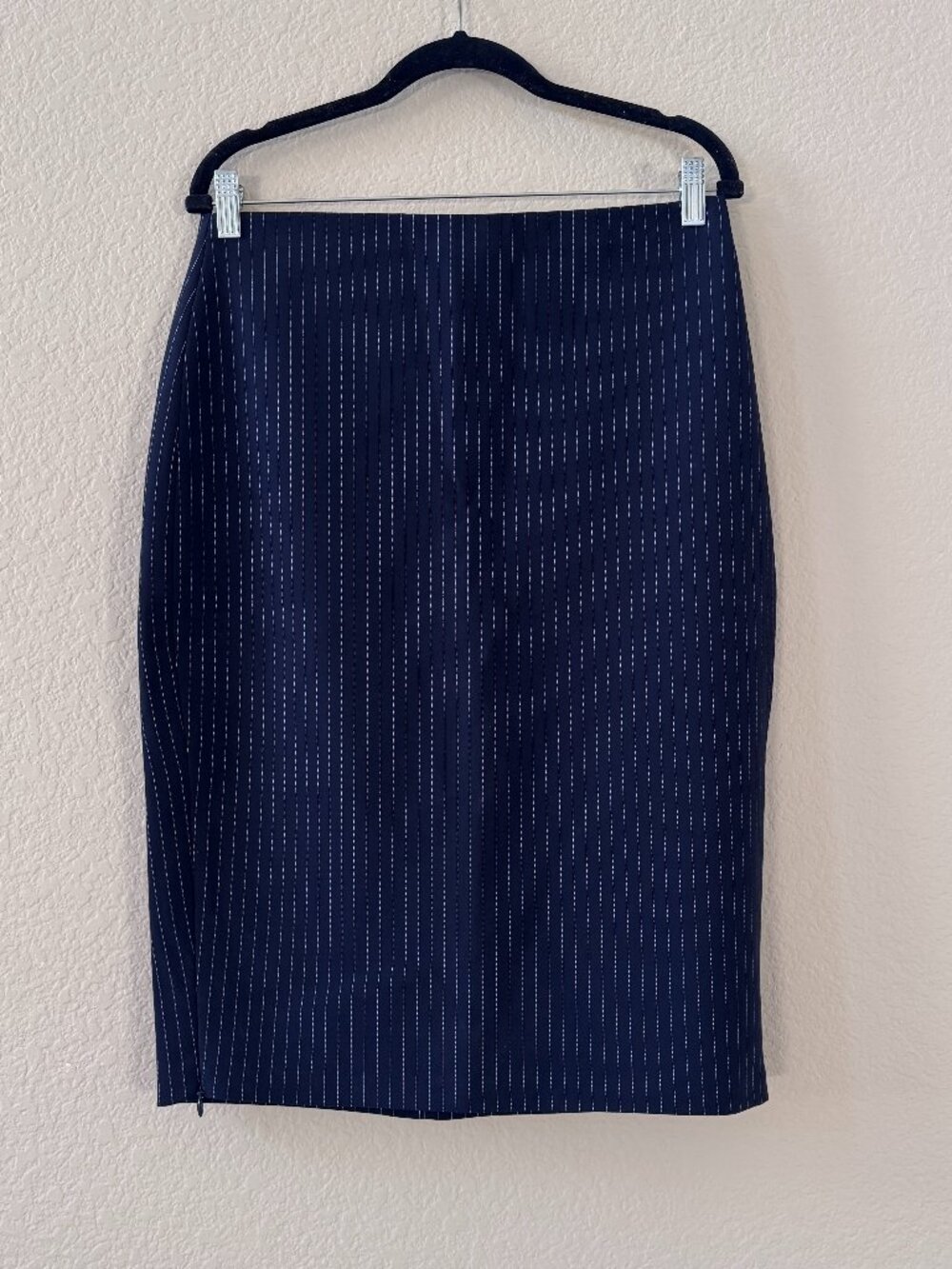 Bailey44 Sang Froid Pencil Skirt Women's Large Black Pinstripe NWT Made in USA